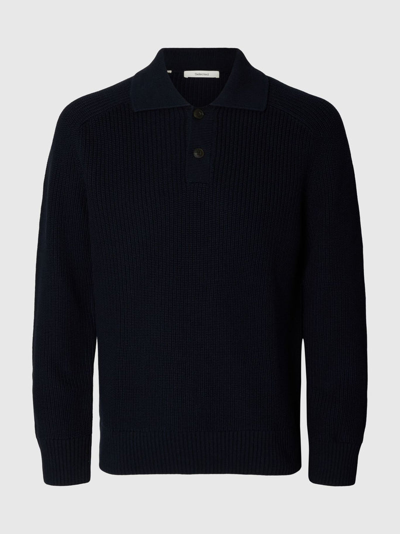 Selected Homme Polo Camp Knit
