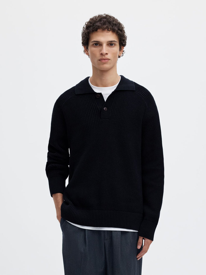 Selected Homme Polo Camp Knit