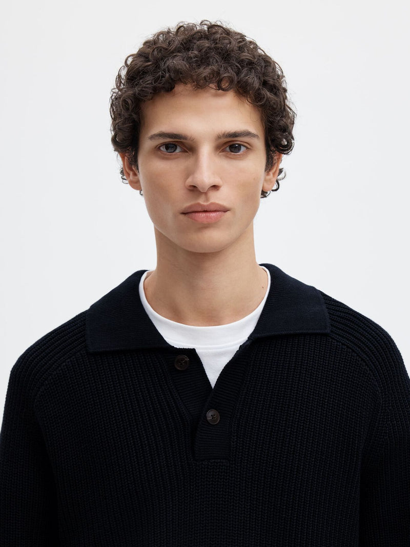Selected Homme Polo Camp Knit