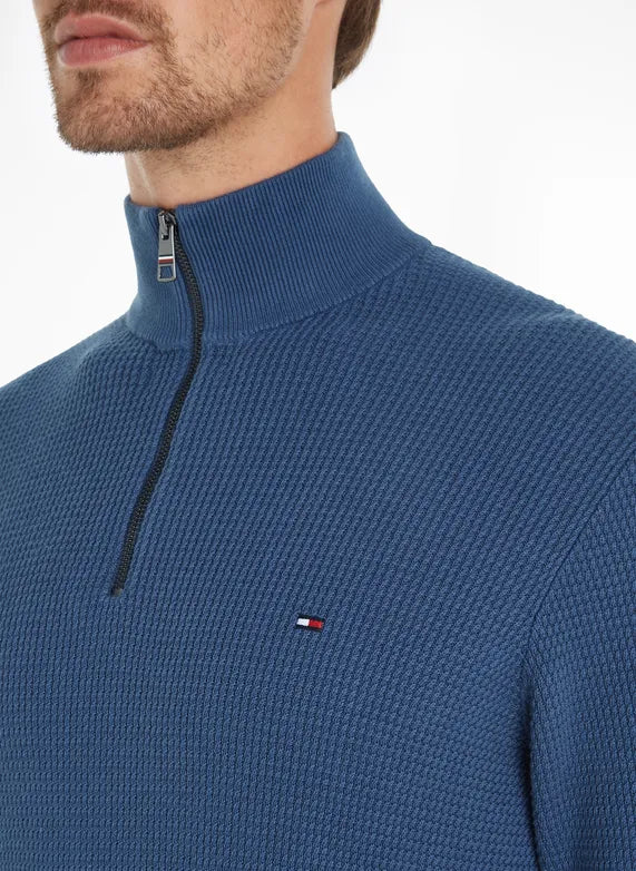 Tommy Hilfiger Refined Structure Zip Mock