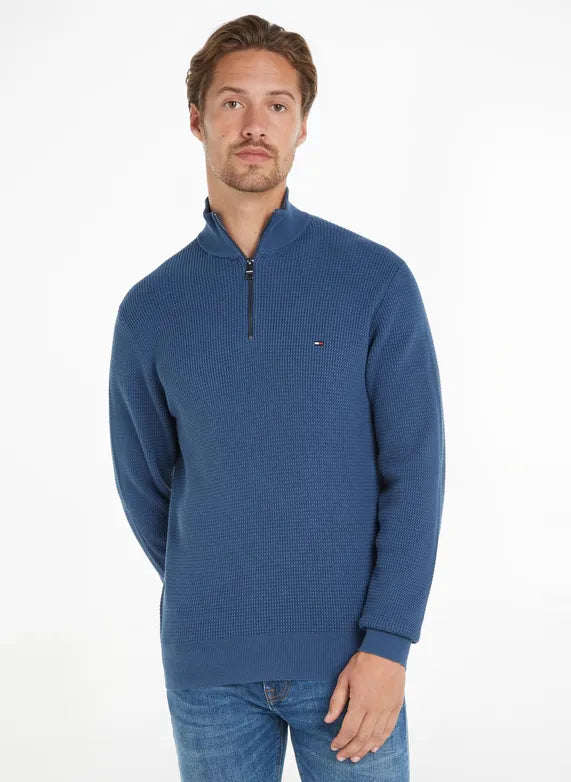 Tommy Hilfiger Refined Structure Zip Mock