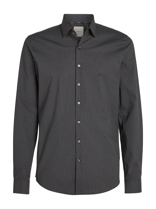 Calvin Klein Poplin Print Slim Shirt