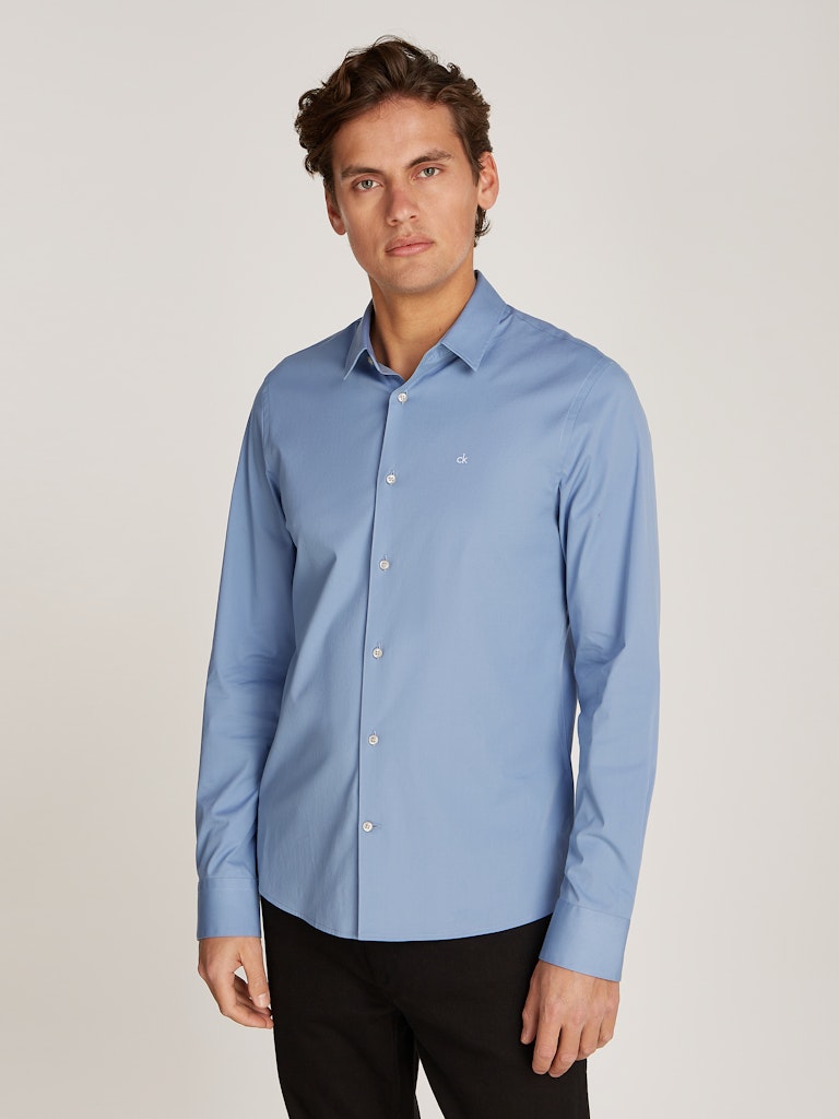 Calvin Klein Poplin Stretch Slim Shirt