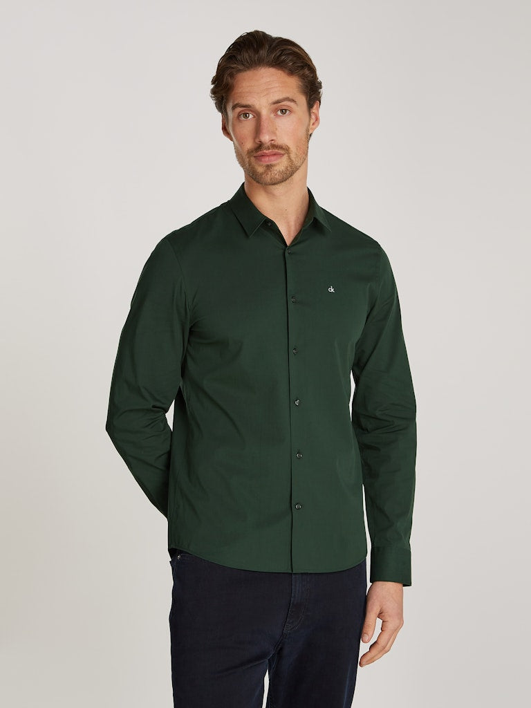 Calvin Klein Poplin Stretch Slim Shirt