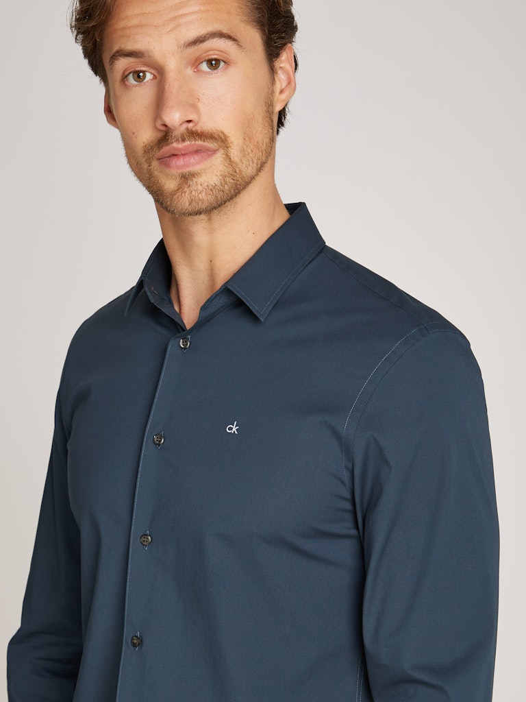 Calvin Klein Poplin Stretch Slim Shirt