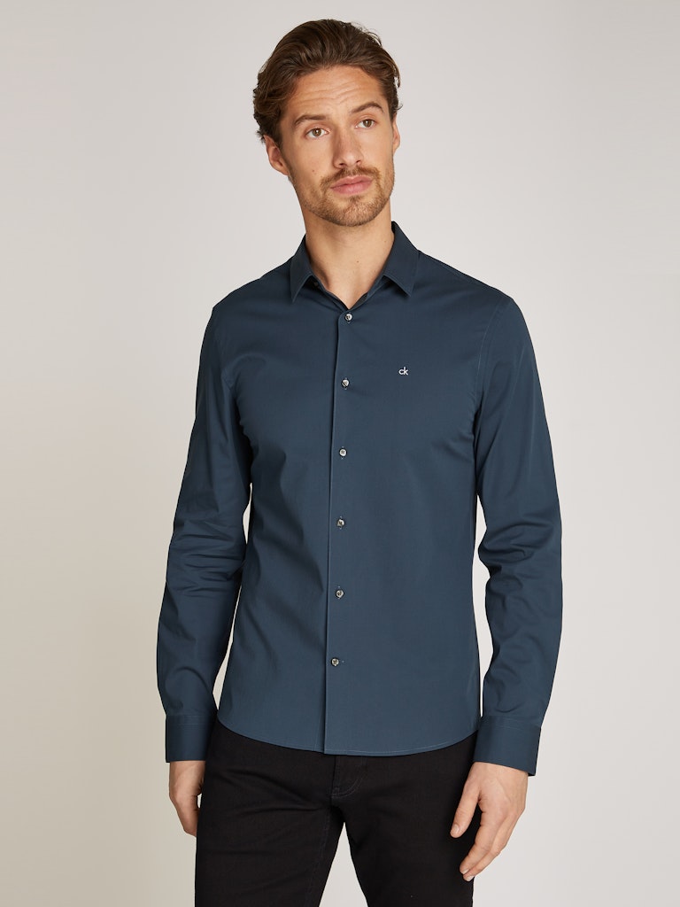 Calvin Klein Poplin Stretch Slim Shirt