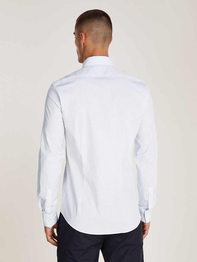 Calvin Klein Poplin Print Slim Shirt