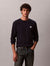Calvin Klein Jeans LS Waffle Badge Crew Neck