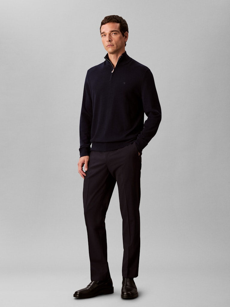 Calvi Klein Merino 1/4 Zip Top