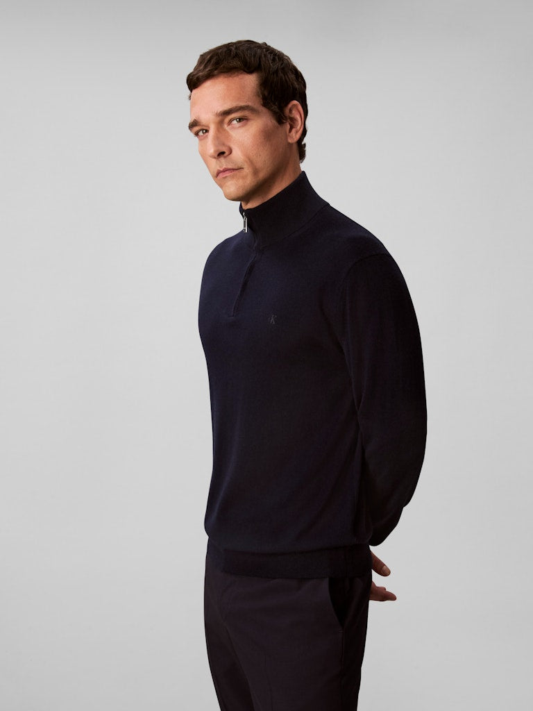 Calvi Klein Merino 1/4 Zip Top