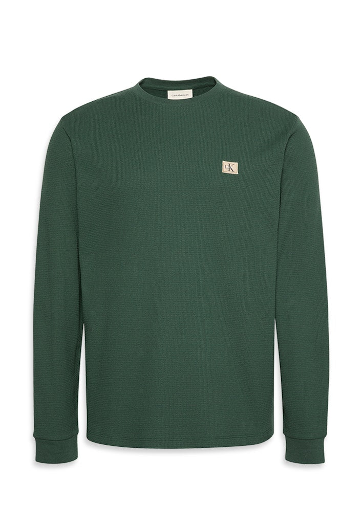 Calvin Klein Jeans LS Waffle Badge Crew Nec