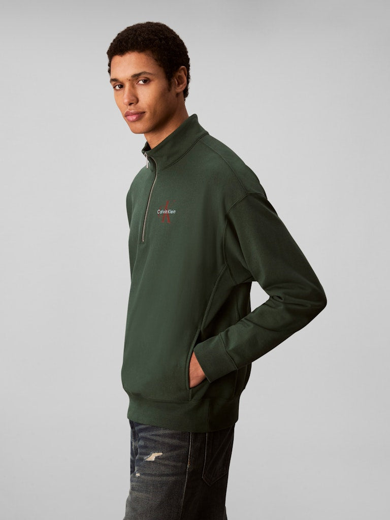 Calvin Klein Jeans Terry Micro 1/4 Zip Sweat