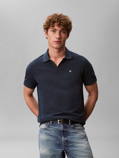 Calvin Klein Open Collar Pique Polo