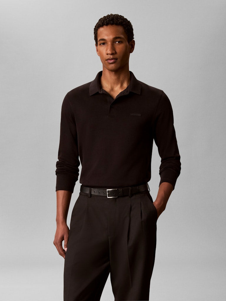 Calvin Klein LS Slim Supima Polo