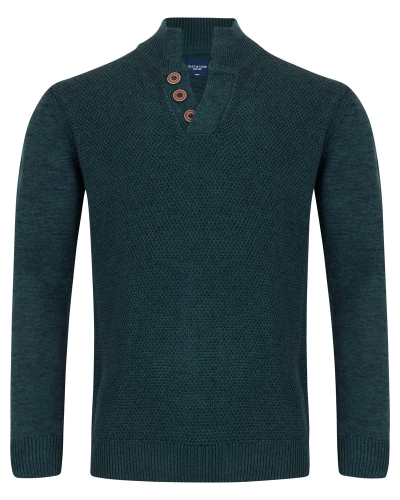 Salt & Lime Dan Button Knit