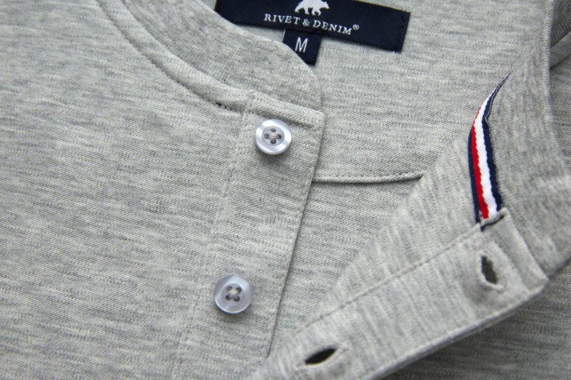 Rivet & Denim Grandad Collar Sweat
