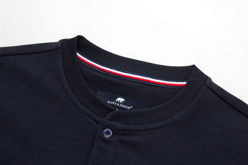 Rivet & Denim Grandad Collar Sweat