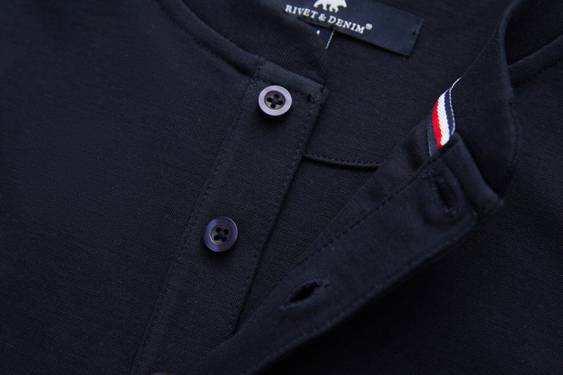 Rivet & Denim Grandad Collar Sweat