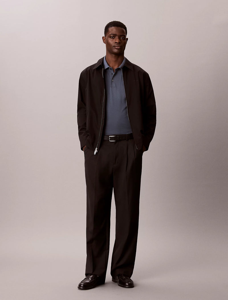 Calvin Klein LS Slim Supima Logo Polo
