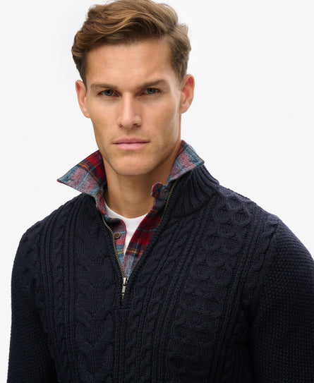 Superdry Jacob Cable Knit 1/2 Zip