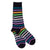 Swole Panda Black Multi Striped Bamboo Sock