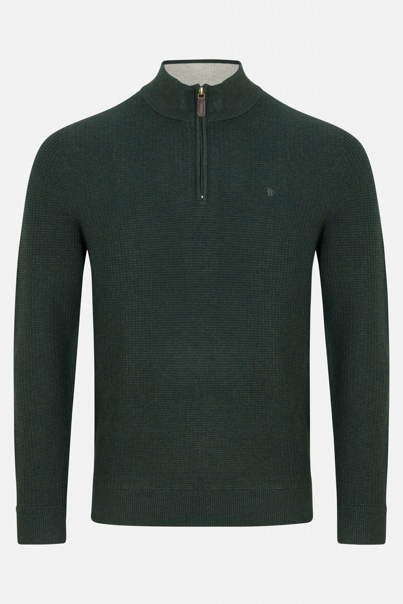 Benetti Olive 1/4 Zip Knit