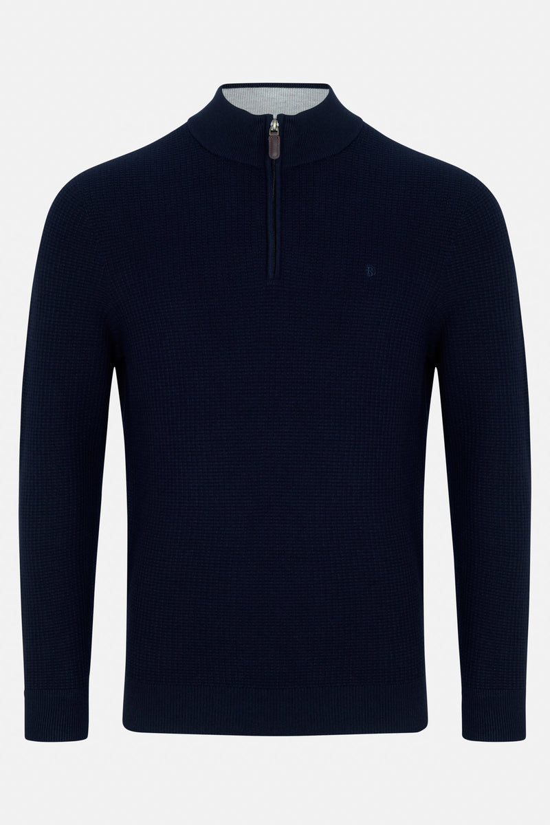 Benetti Olive 1/4 Zip Knit