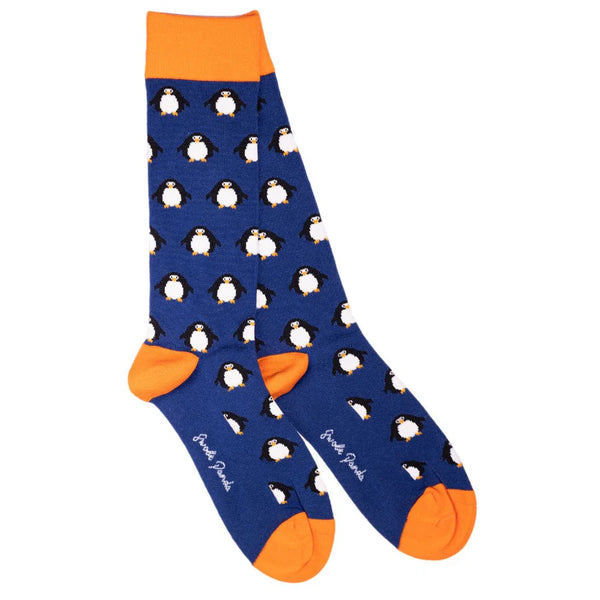 Swole Panda Navy Penguin Socks