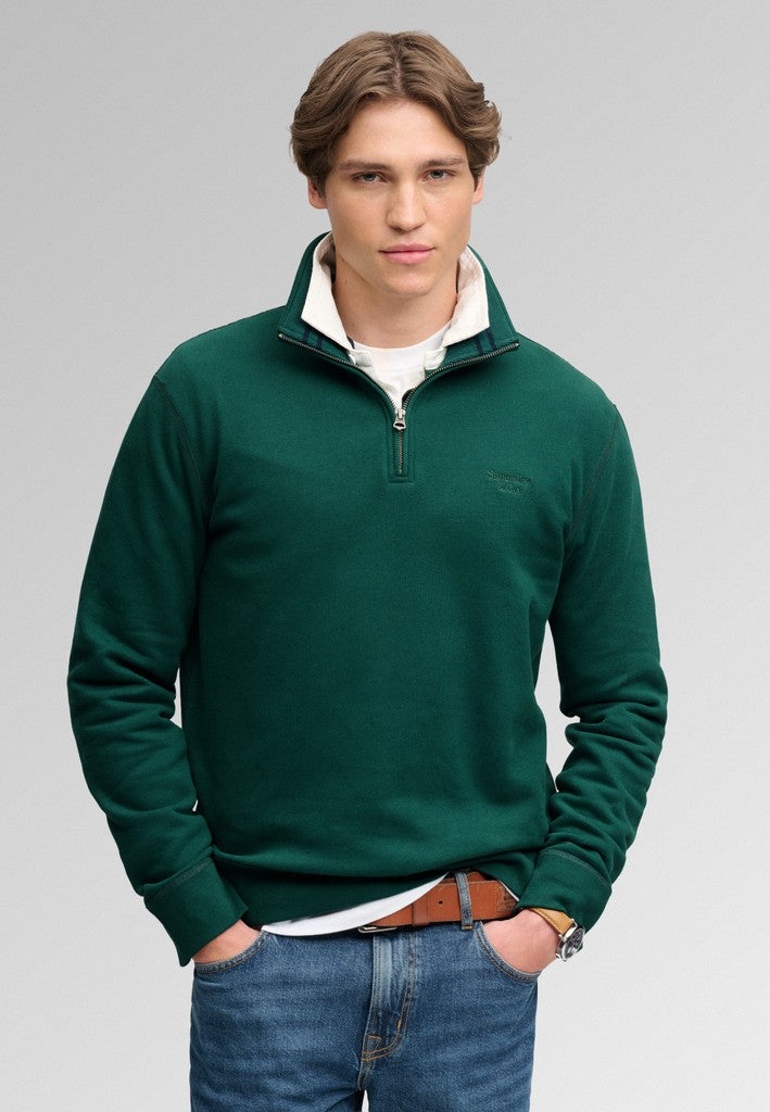 Superdry Serif Logo 1/4 Zip Sweat