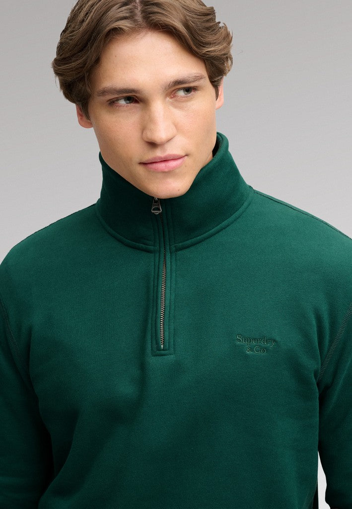Superdry Serif Logo 1/4 Zip Sweat