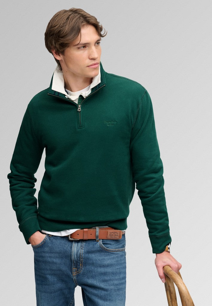 Superdry Serif Logo 1/4 Zip Sweat