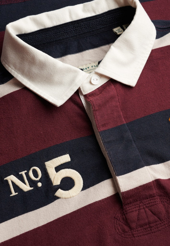 Superdry Double Emblem Stripe Rugby Top