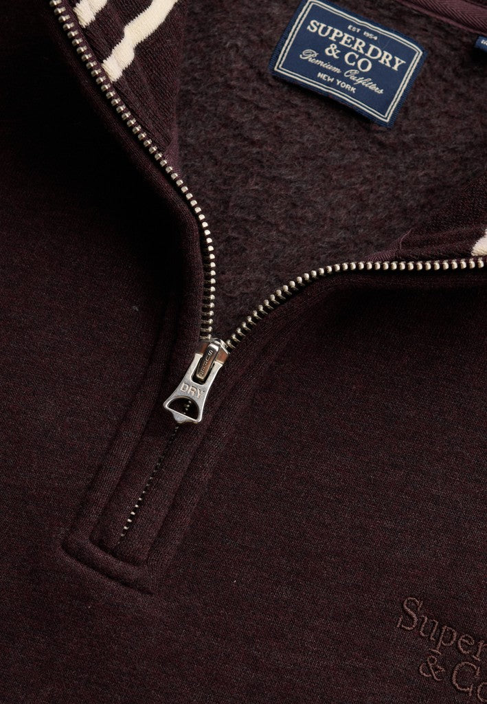 Superdry Serif Logo 1/4 Zip Sweat