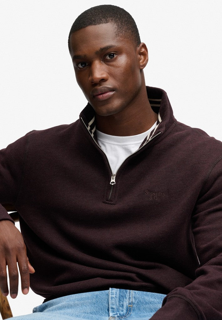 Superdry Serif Logo 1/4 Zip Sweat