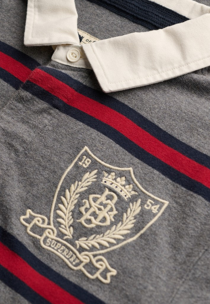 Superdry Double Emblem Stripe Rugby Top