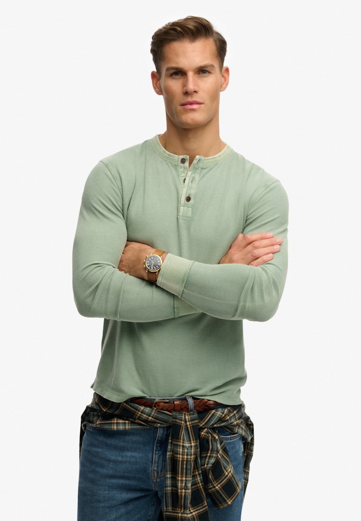 Superdry Textured Grandad L/S Top