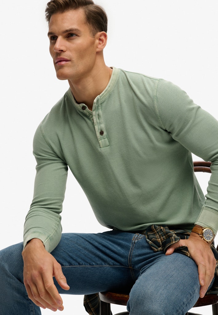 Superdry Textured Grandad L/S Top