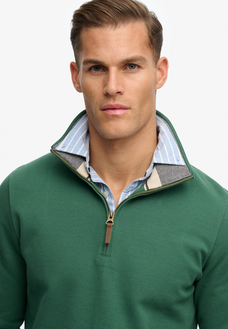 Superdry Essential Pique Half Zip Sweater