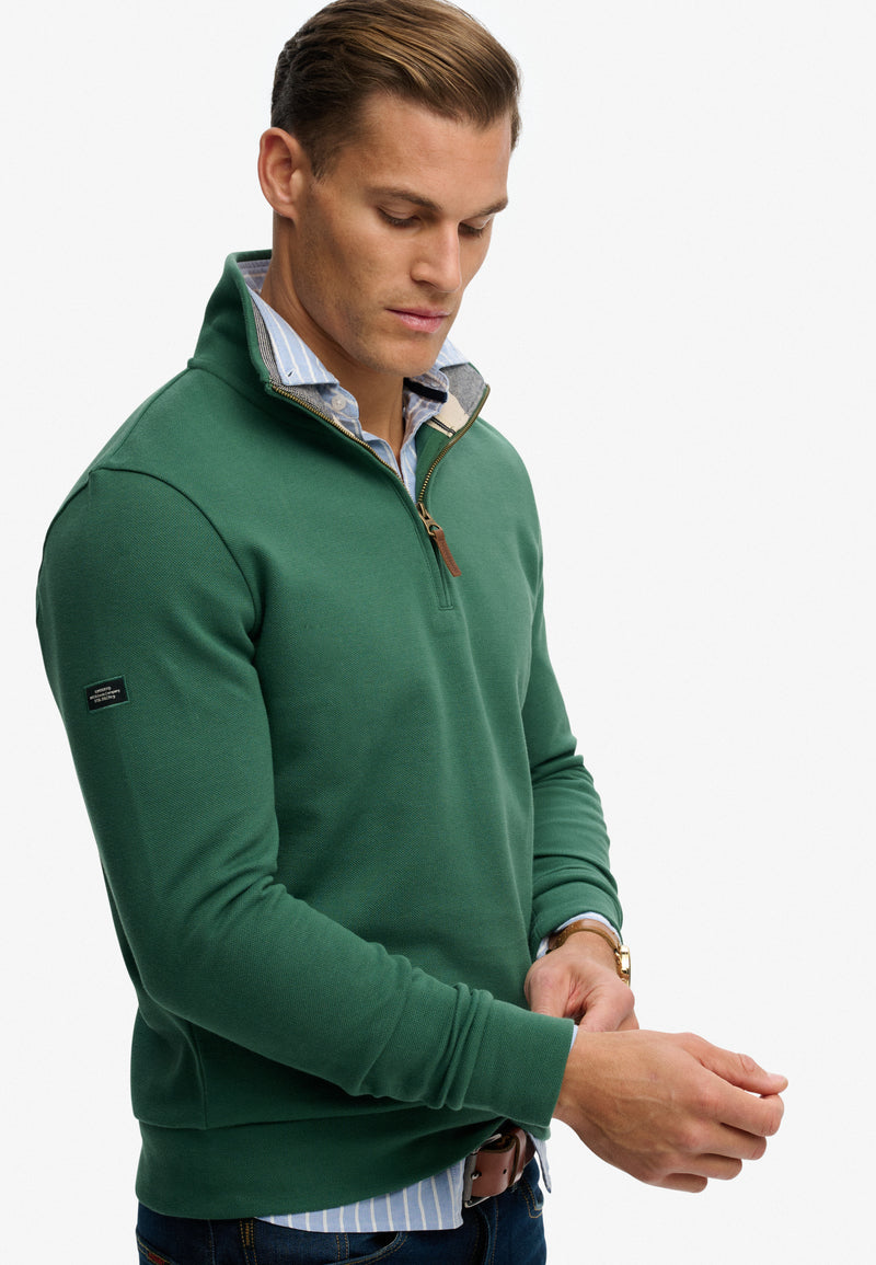 Superdry Essential Pique Half Zip Sweater
