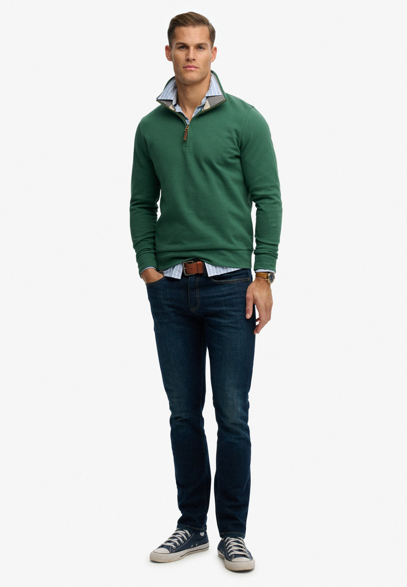 Superdry Essential Pique Half Zip Sweater