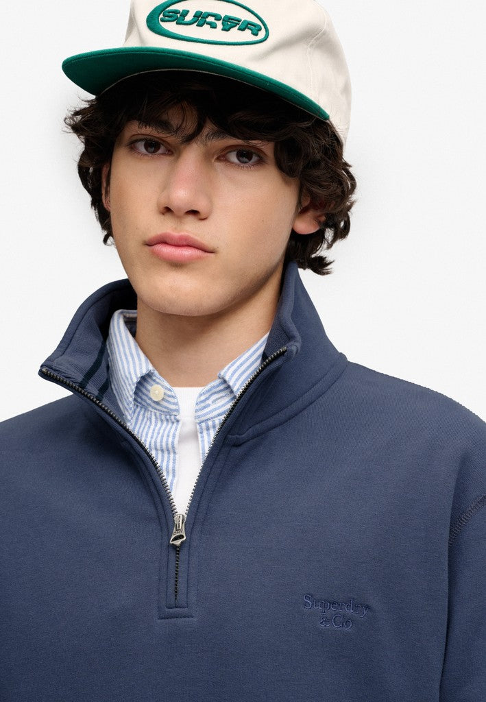 Superdry Serif Logo 1/4 Zip Sweat