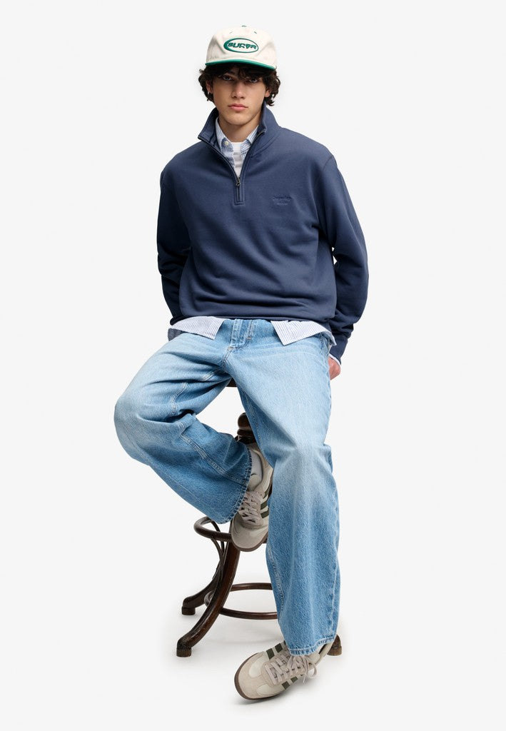 Superdry Serif Logo 1/4 Zip Sweat