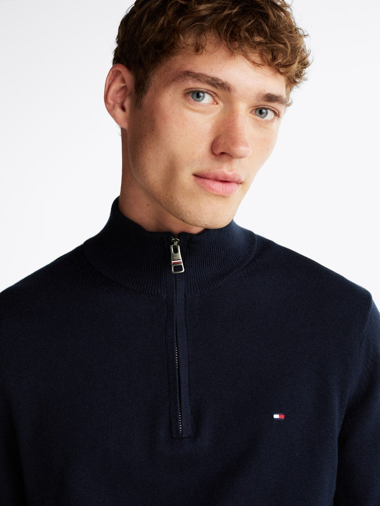 Tommy Hilfiger Pima Ctn Cashmere Zip Mock