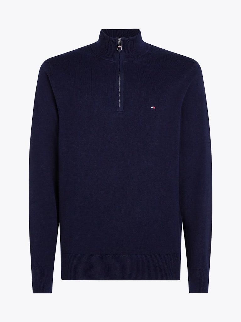 Tommy Hilfiger Pima Ctn Cashmere Zip Mock