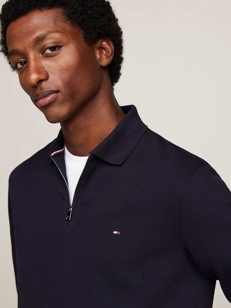 Tommy Hilfiger L/S Textured Zip Polo