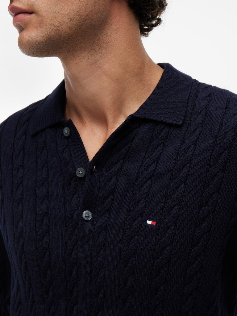 Tommy Hilfiger Cotton Cable 1/4 Knit