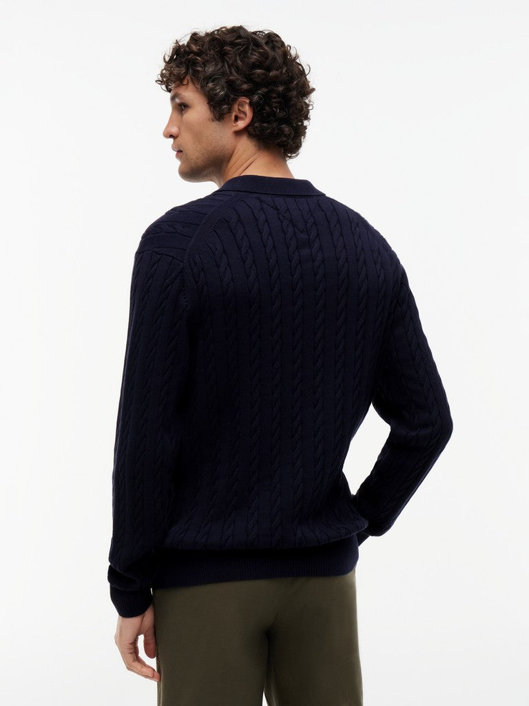 Tommy Hilfiger Cotton Cable 1/4 Knit