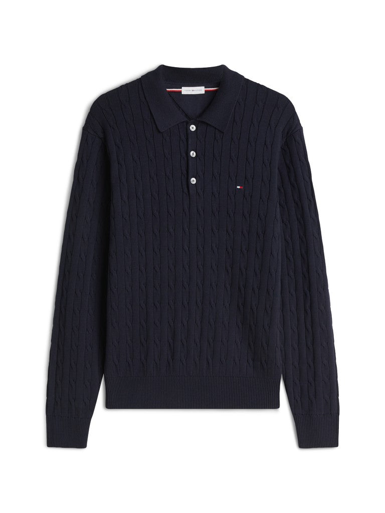 Tommy Hilfiger Cotton Cable 1/4 Knit