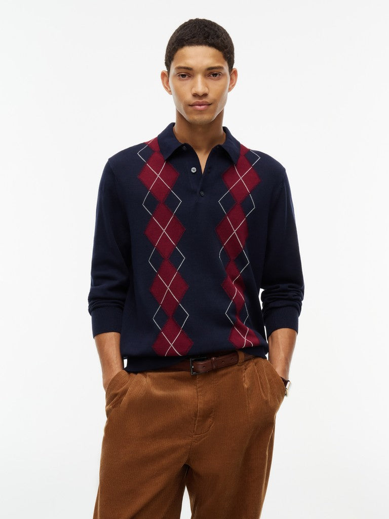 Tommy Hilfiger Argyle LS Knitted Polo