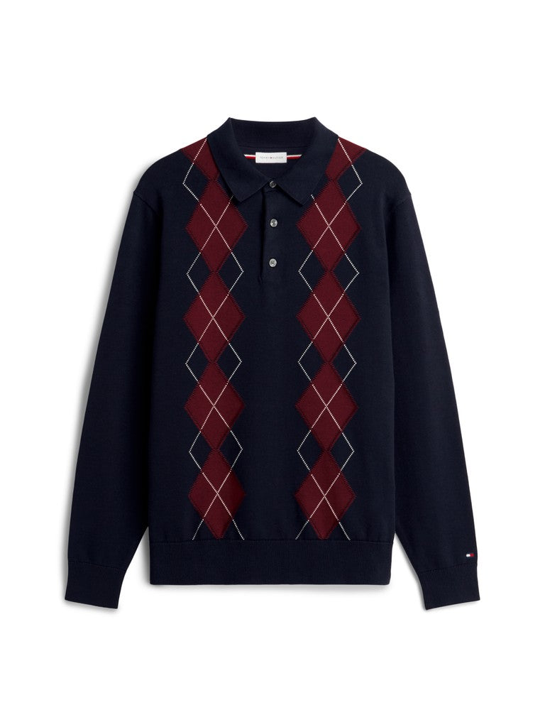 Tommy Hilfiger Argyle LS Knitted Polo